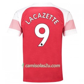 Camisolas de futebol Arsenal Lacazette 9 Equipamento Principal 2018/19 Manga Curta